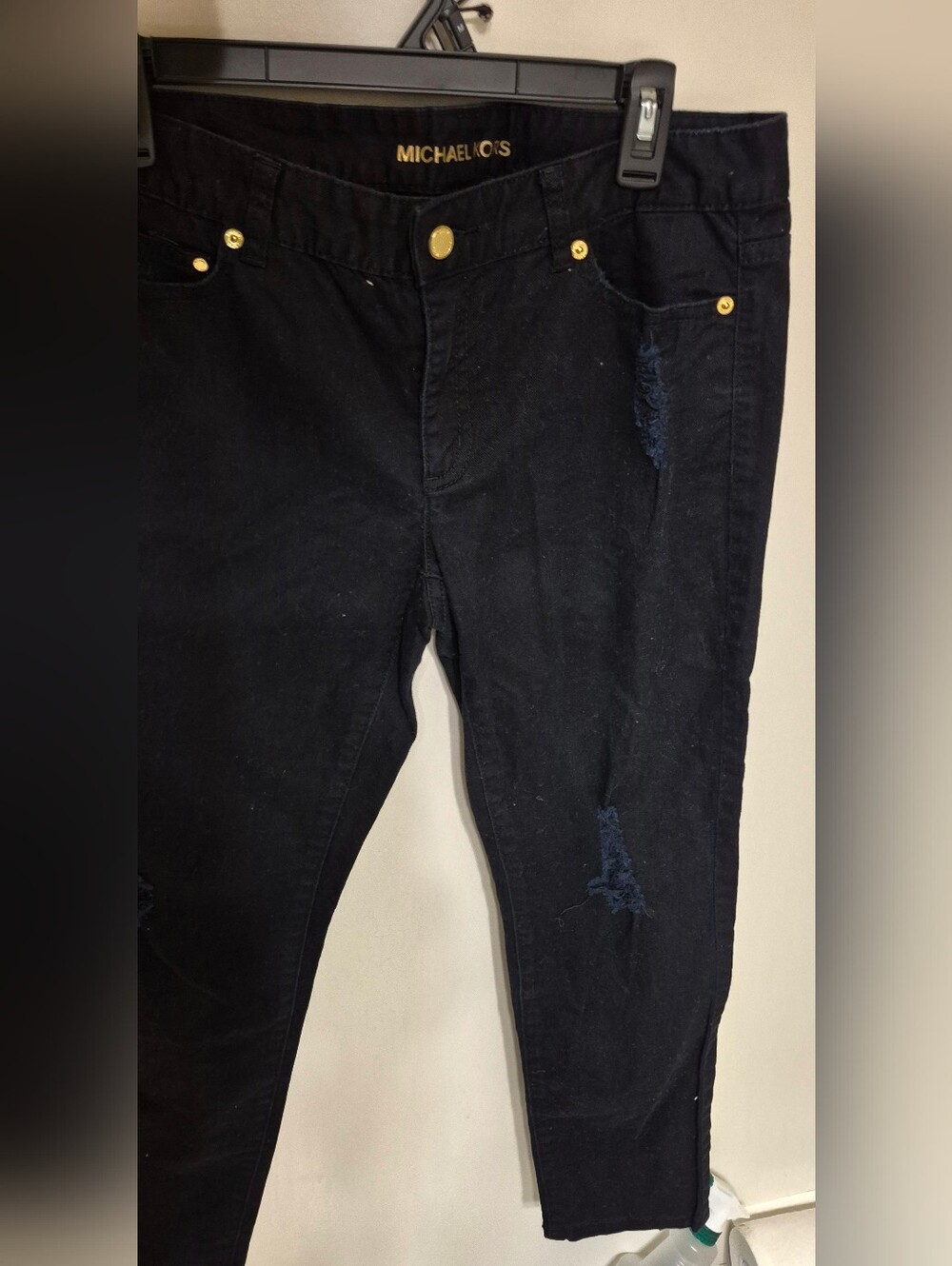 Black Distressed Ankle Lenght